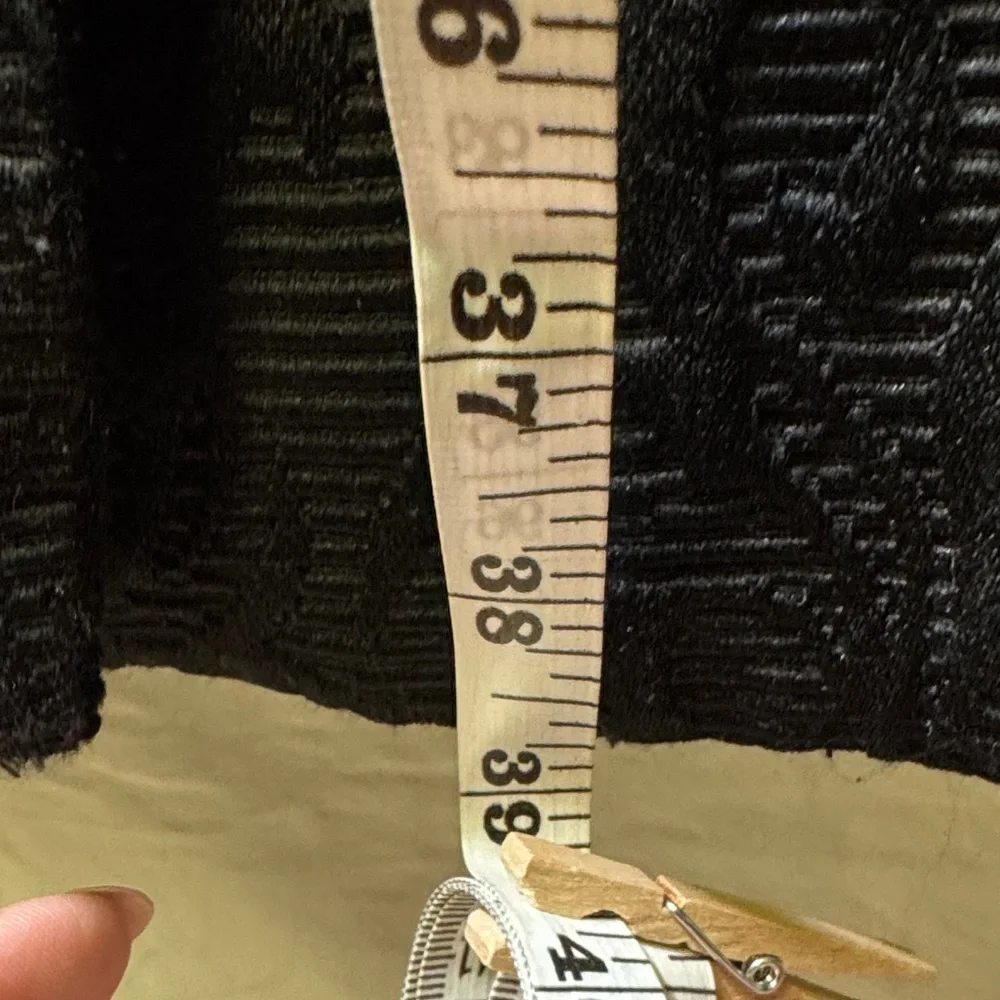 Desigual Black Textured Button Front‎ Coat Size 42 Colorful Circle Embellish